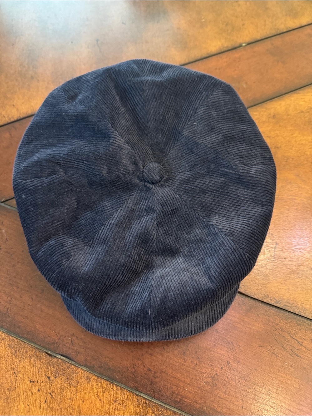 Brixton Dark Navy Corduroy Baker Boy Cap